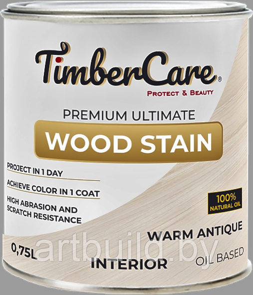 Тонирующее масло для дерева TimberCare Wood Stain Warm Antique (0.75 л.) белый - фото 1 - id-p77362186