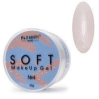 Пепельный с шиммером желеообразный камуфляж Soft Jelly Make Up Gel №04 FlyMary 50 гр