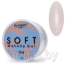 Пепельный с шиммером желеообразный камуфляж Soft Jelly Make Up Gel №04 FlyMary 50 гр