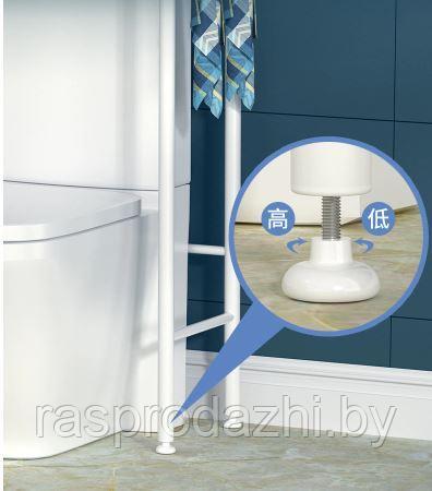 Стеллаж-полка LAUNDRY RACK для ванной комнаты над стиральной машиной 155х65х25-17 см - фото 4 - id-p171057503