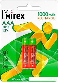 Аккумуляторы Mirex AAA 1000mAh 2 шт HR03-10-E2