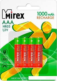 Аккумуляторы Mirex AAA 1000mAh 4 шт HR03-10-E4