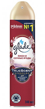 Освежитель воздуха Glade 300мл. ЦЕНА БЕЗ УЧЕТА НДС. Пион и сочные ягоды