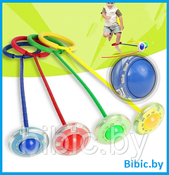 Детская скакалка на одну ногу светящаяся с колесом, нейроскакалка для детей, скакалки для гимнастики