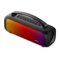 Портативная колонка Smartbuy FIGHTER 16W, Bluetooth, FM, USB, AUX, RGB подсветка, защита от дождя IPX4, чёрная