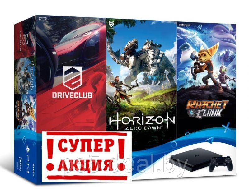 Trade-in Б У Sony PS 4 Slim + 3 игры - фото 1 - id-p203861291