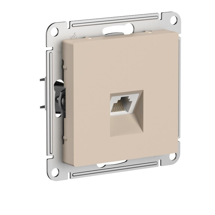 Розетка компьютерная RJ45 кат.5E, цвет Песочный (Schneider Electric ATLAS DESIGN)