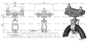 Концевая тележка С-рельса СВ-10К