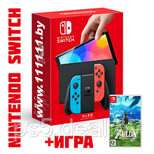 Nintendo Игровая приставка NINTENDO SWITCH OLED + The Legend of Zelda: Breath Of The Wild в комплекте