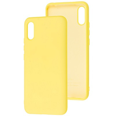 Силиконовый чехол Silicone Case желтый для Xiaomi Redmi 9A - фото 1 - id-p203861025