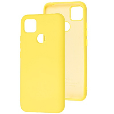 Силиконовый чехол Silicone Case желтый для Xiaomi Redmi 9C - фото 1 - id-p203861026