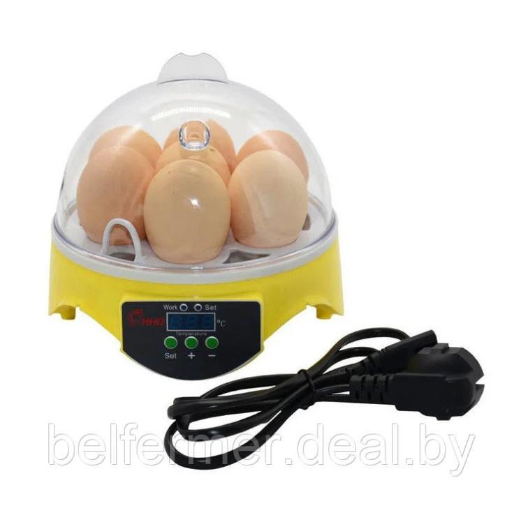 Мини инкубатор для яиц на 7 яиц "HHD 7" с терморегулятором - фото 3 - id-p203866536