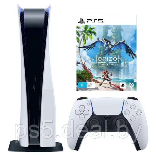 Под заказ требуется предоплата 100 процентов Игровая приставка Sony PlayStation 5 + игра Horizon Запретный - фото 1 - id-p203863204