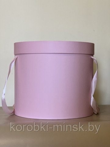 Шляпная коробка эконом вариант D50*30 см. Цвет: Нежно-розовый - фото 1 - id-p203869735