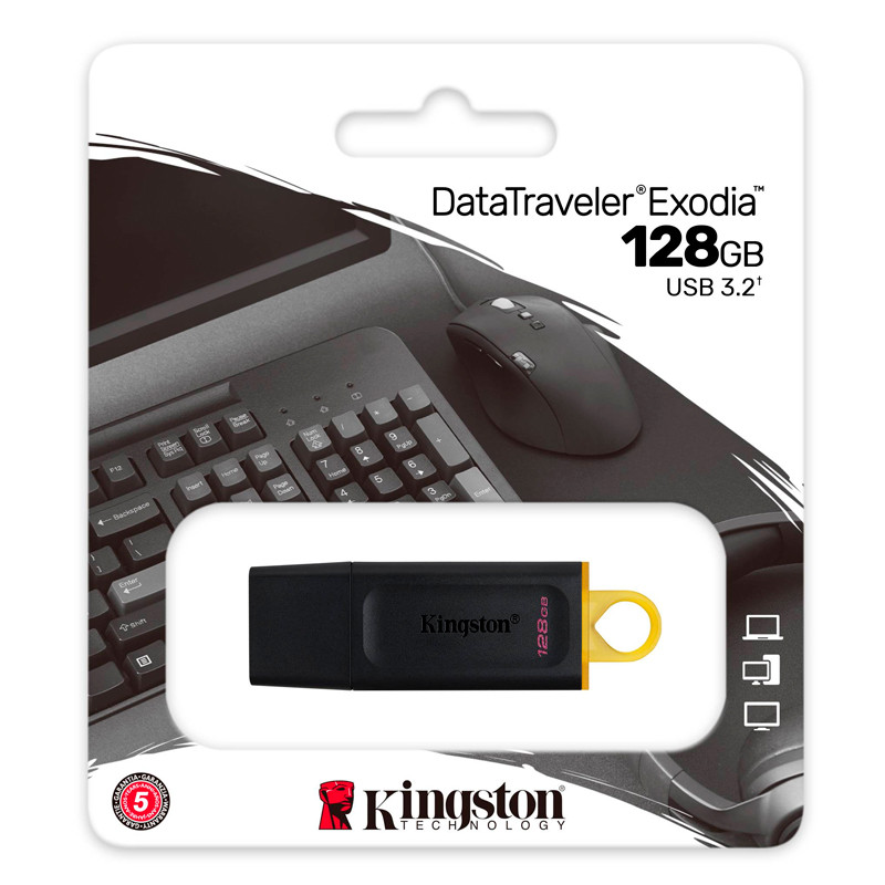 Usb Kingston DataTraveler Exodia 128GB USB 3.2 Gen 1 черная