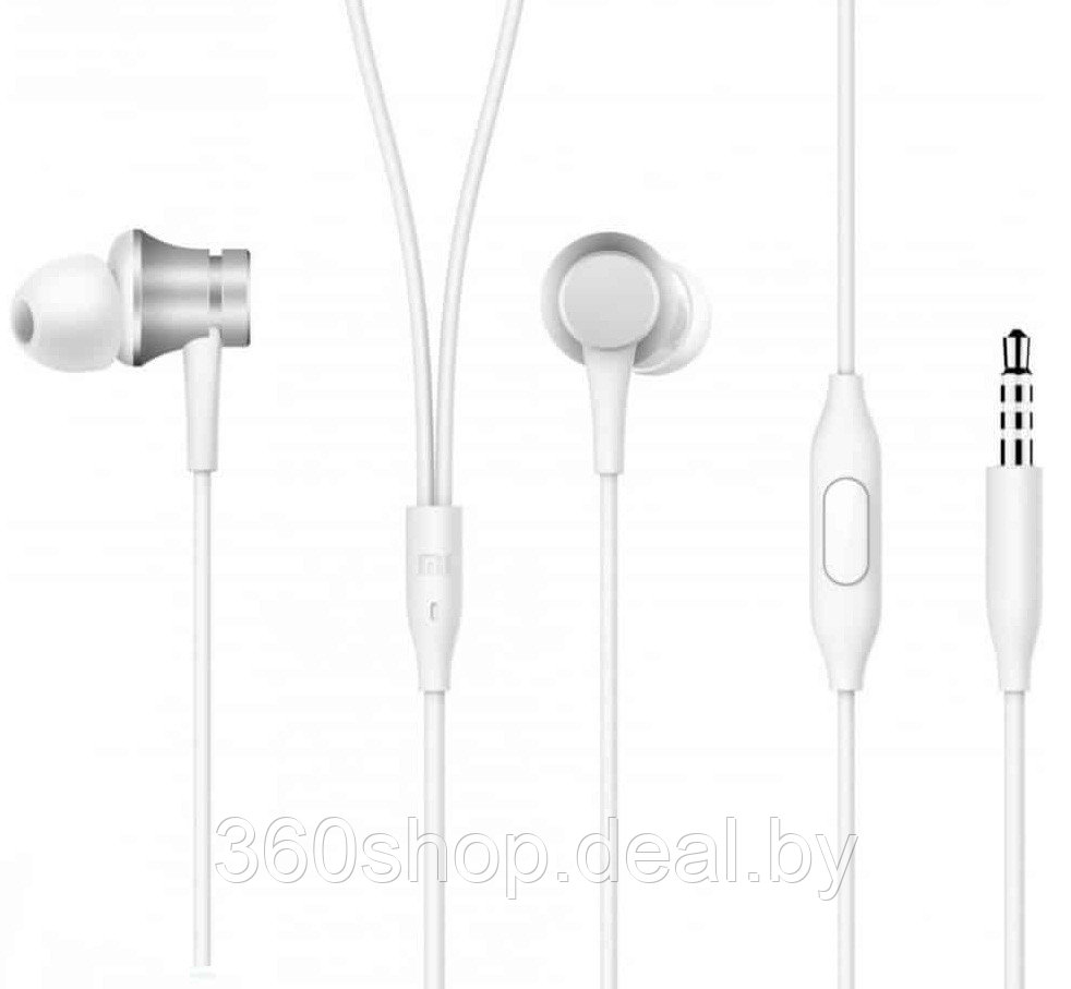 Наушники Xiaomi Mi In-Ear Headphones Basic (HSEJ03JY) (серебристый) - фото 1 - id-p203870856