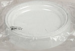 Тарелка одноразовая пластиковая десертная диаметр 16,5 см, 100 шт., белая