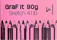 Скетчбук "Graf It", A5, 90 г/м2, 80 листов, розовый