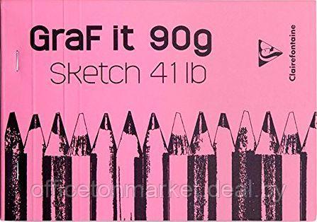 Скетчбук "Graf It", A5, 90 г/м2, 80 листов, розовый - фото 1 - id-p203871214