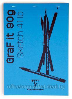 Скетчбук "Graf It", A4, 90 г/м2, 80 листов, небесно-голубой - фото 1 - id-p203871215
