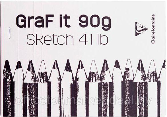 Скетчбук "Graf It", A5, 90 г/м2, 80 листов, белый - фото 1 - id-p203871216