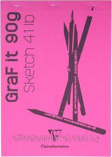 Скетчбук "Graf It", A4, 90 г/м2, 80 листов, розовый - фото 1 - id-p203871217