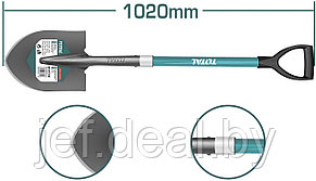 Лопата стальная с ручкой из стекловолокна TOTAL THTH12102, фото 2