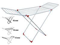 Сушилка для белья напольная, 18м, серия STELLA, бело-красная, (Сушильное полотно - 18 метров, размер