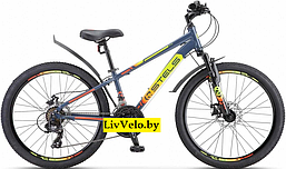 Велосипед Stels Navigator 400 MD 24" F010 (Серый-салатово-красный)