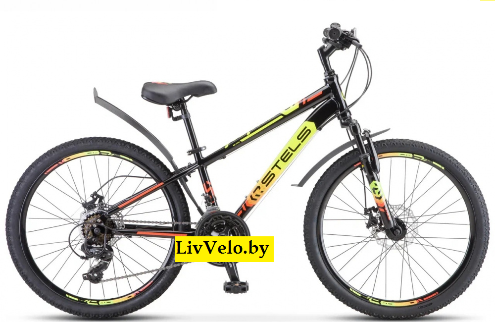 Велосипед Stels Navigator 400 MD 24" F010 (Черный-салатово-красный)
