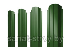 Штакетник П-образный А фигурный 0,45  RAL 6002 лиственно-зеленый