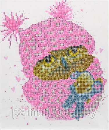 Алмазная мозаика "Розовая сова" на жесткой основе - фото 1 - id-p203897109