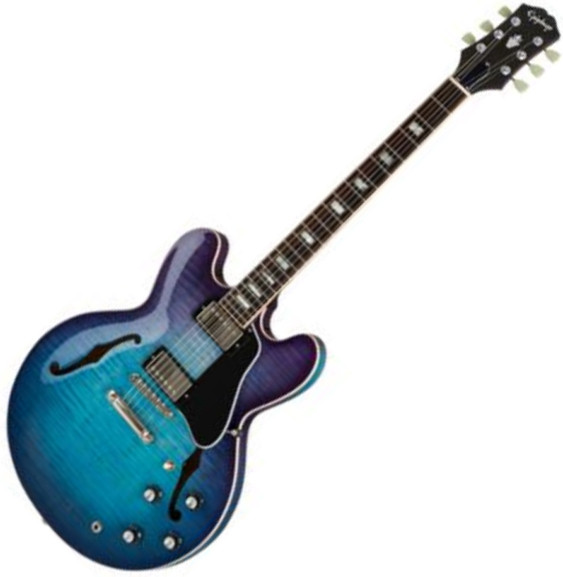 Электрогитара Epiphone ES335 Figured BBB Blueberry Burst - фото 2 - id-p203898383