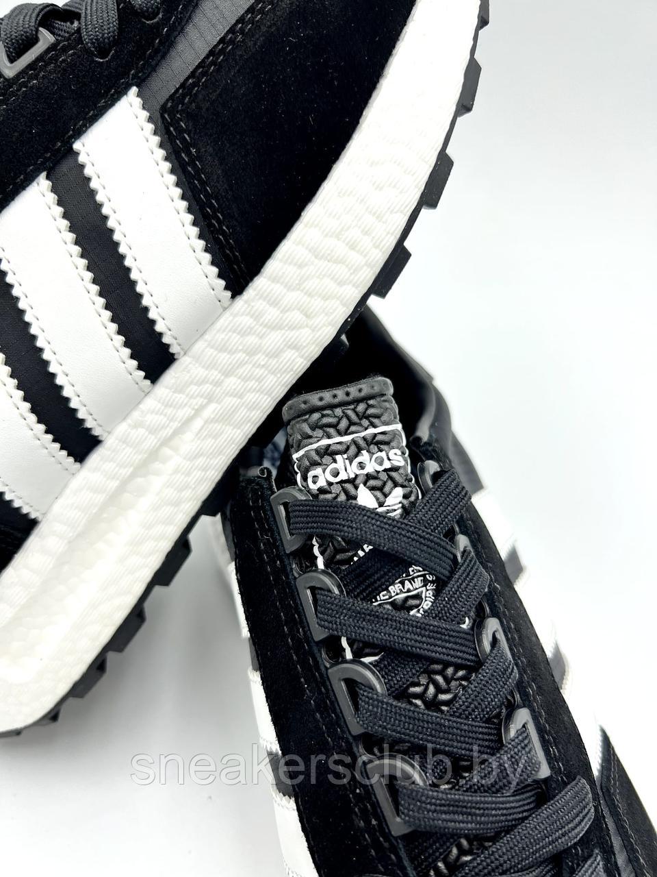 Кроссовки мужские Adidas Retropy E5 повседневные/ демисезонные/черно-белые - фото 4 - id-p203903282