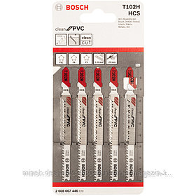 Пилка для лобзика T 102 H Clean for PVC (5 шт) BOSCH (2608667446)