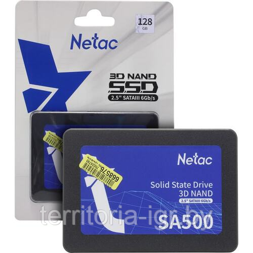 SSD-накопитель SA500 Series SATA III SSD 128GB Netac - фото 1 - id-p203903676