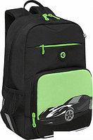 Школьный рюкзак Grizzly RB-355-1 (черный/салатовый)