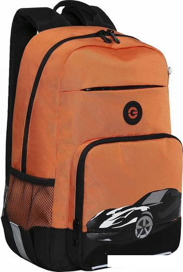 Школьный рюкзак Grizzly RB-355-1 (черный/оранжевый) - фото 1 - id-p202587763