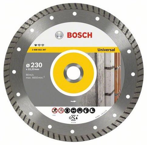 Диск алмазный Bosch Standard for Universal Turbo (2608602397) d 230мм d(посад.) 22.23мм (угловые шлифмашины) - фото 1 - id-p203907958