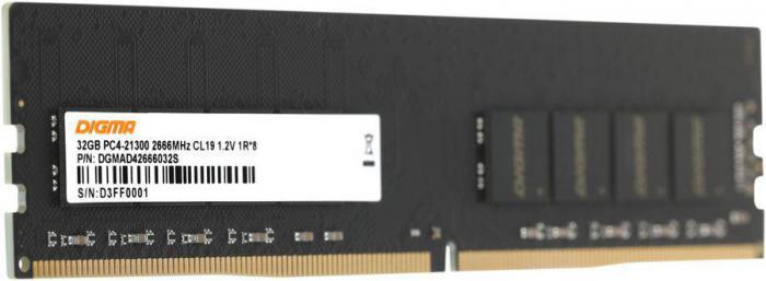 Оперативная память Digma DGMAD42666032S DDR4 - 1x 32ГБ 2666МГц, DIMM, Ret - фото 3 - id-p202757368