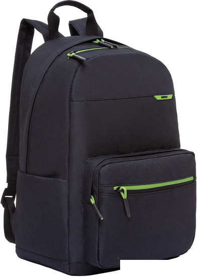 Школьный рюкзак Grizzly RQL-118-31 (черный/салатовый) - фото 1 - id-p202587185