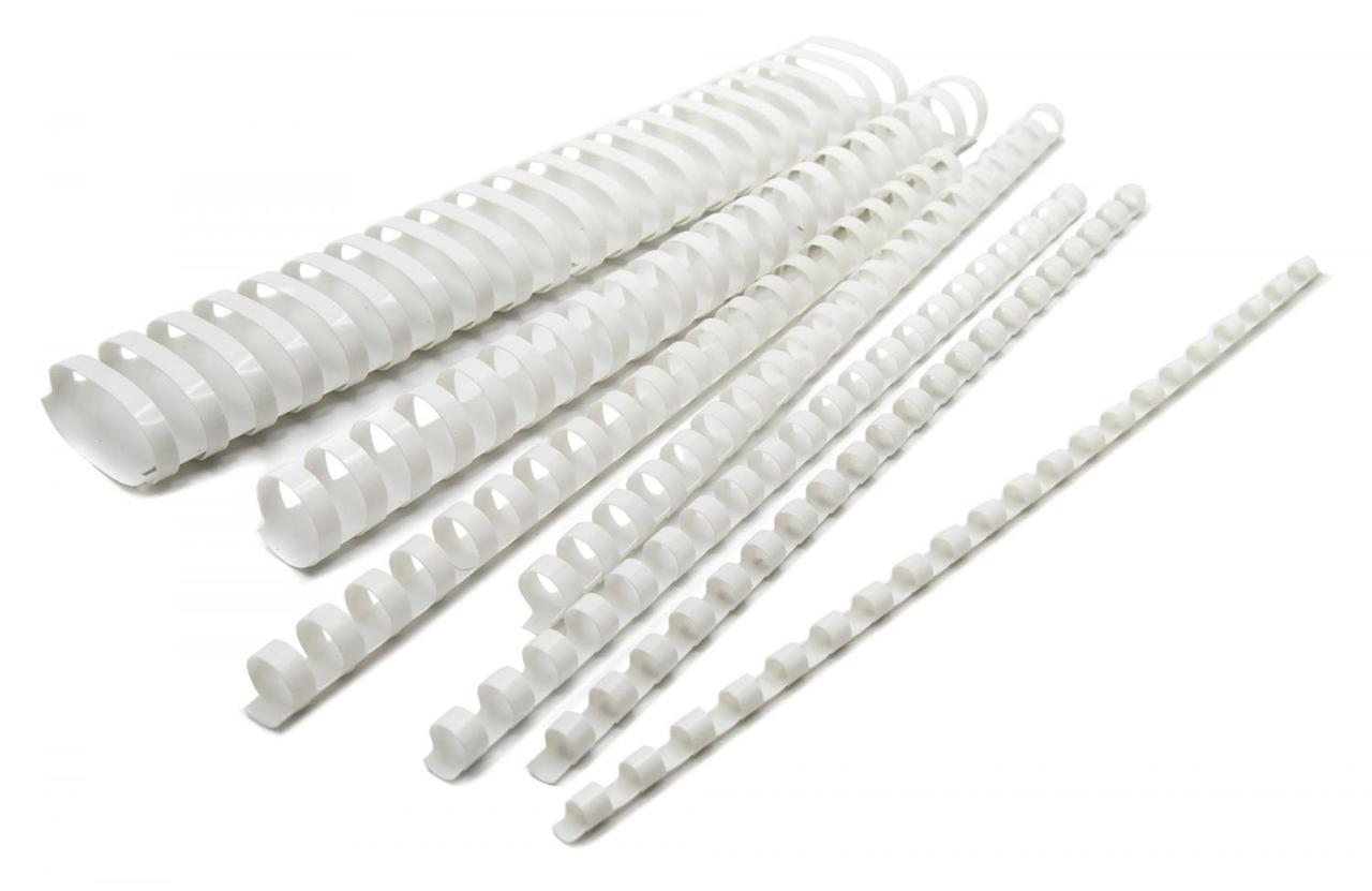 Пружины для переплета пластиковые Silwerhof d 12мм 56-80лист A4 белый (100шт) (1373587) - фото 1 - id-p203908068