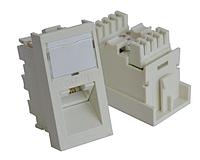 Вставка RJ-45 UTP Cat.5E, 22.5x45 мм угловая, с маркировкой, белая