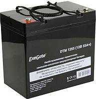 Аккумуляторная батарея ExeGate DTM 1255 (12V 55Ah, под болт М6) EX285667RUS