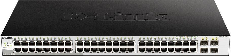 Коммутатор D-Link DGS-1210-52MP/ME/B 48G 4SFP 48PoE 370W управляемый, фото 2