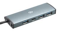 Разветвитель USB-C Digma HUB-3U3.0С-UC-G 4порт. серый