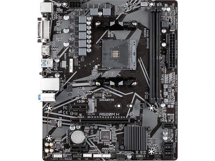 GigaByte A520M H - фото 1 - id-p203311867