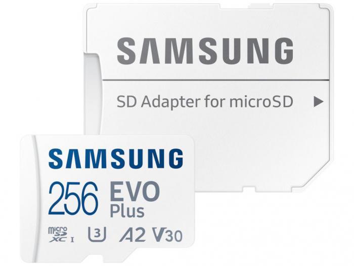 256Gb - Samsung Micro Secure Digital XC Evo Plus Class 10 MB-MC256KA с переходником под SD (Оригинальная!) - фото 1 - id-p203316607