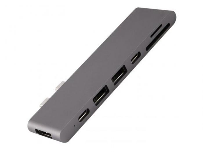 Адаптер Barn&Hollis Multiport Adapter USB Type-C 7 in 1 для MacBook Grey УТ000027061 - фото 1 - id-p203303185