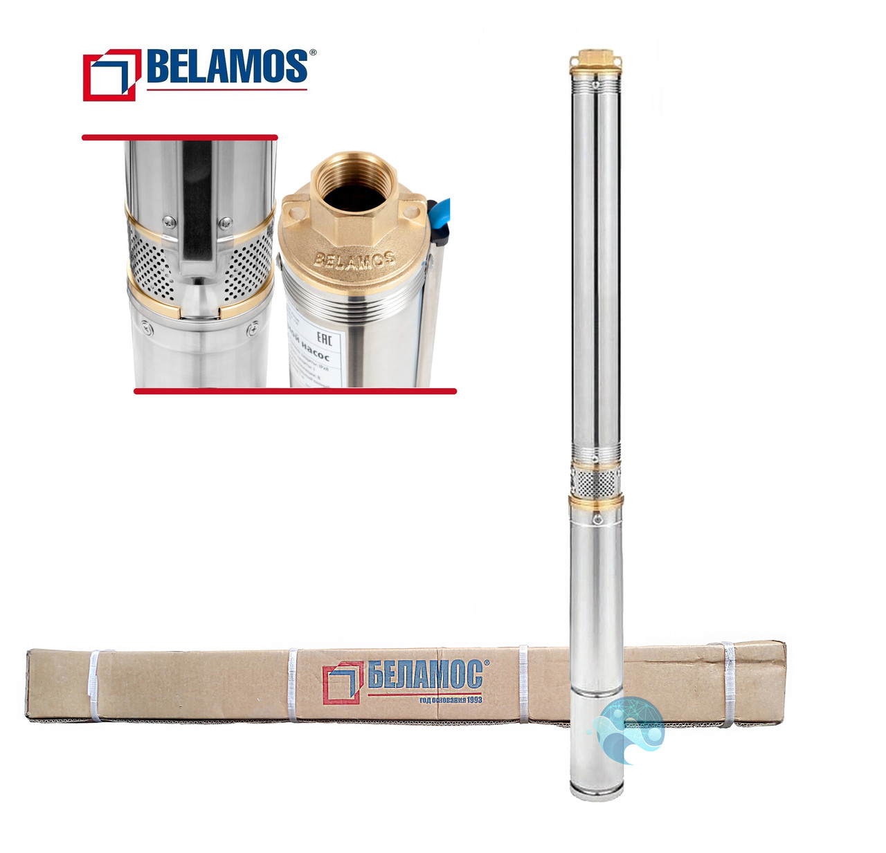 Центробежный скважинный насос Belamos 3TF-105/6 (кабель 1,5 метра)